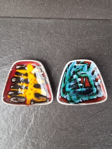 Two poole delphis pin dishes - pin,