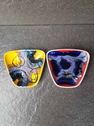 Two poole delphis pin dishes - two,