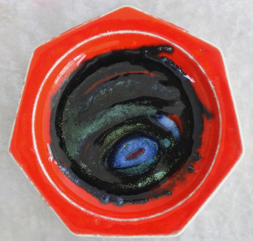Poole pottery red delphis - poole,